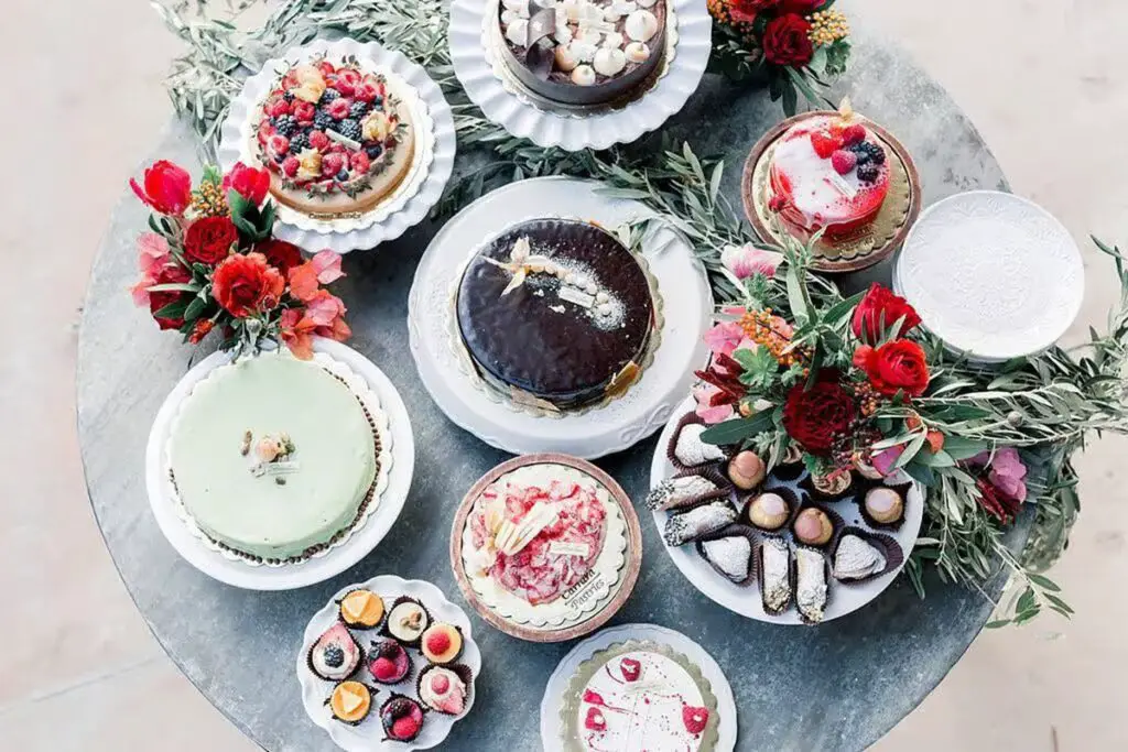 carrara's pastries cake spread
