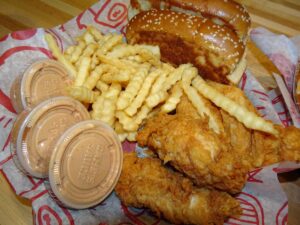 raising canes chicken fingers with sauce